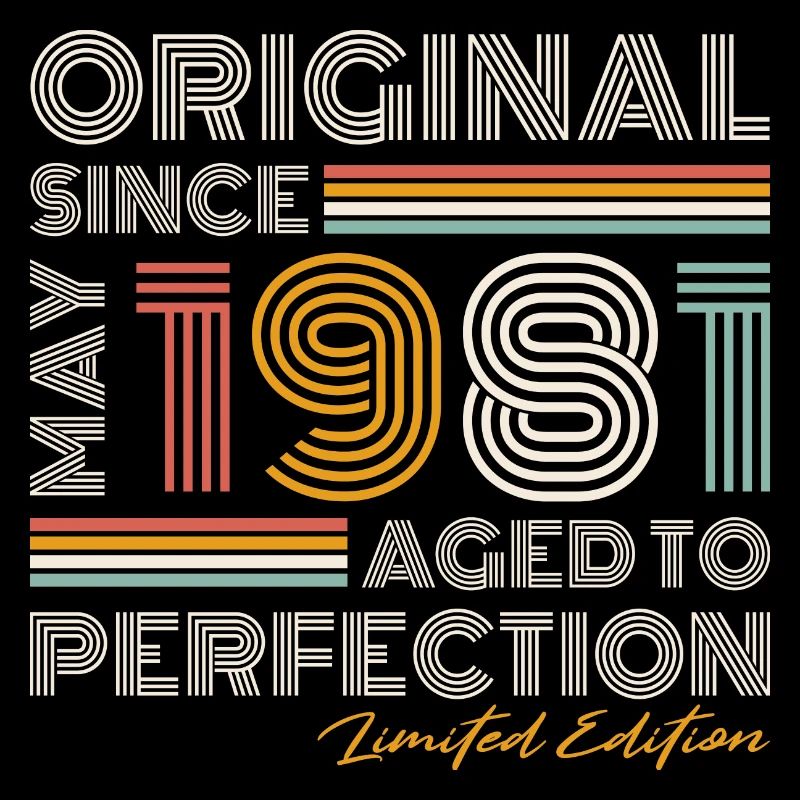 May 1981 Vintage Birthday Retro