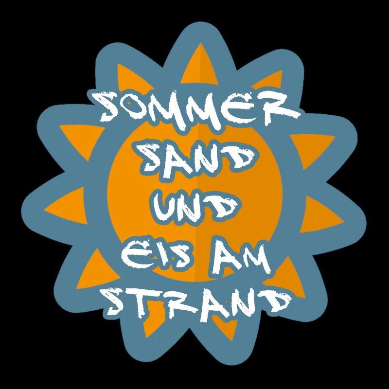 Sommer Sand Strand Eis SPruch