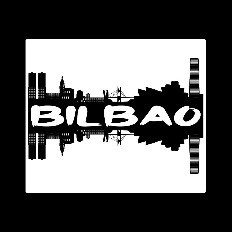 Bilbao Espagne Skyline Silhouette Souvenir de Voyage
