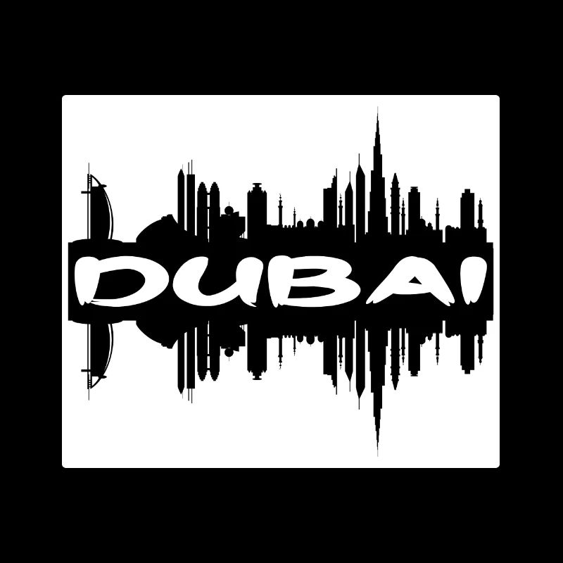 Dubai Uae Skyline Silhouette Travel Souvenir