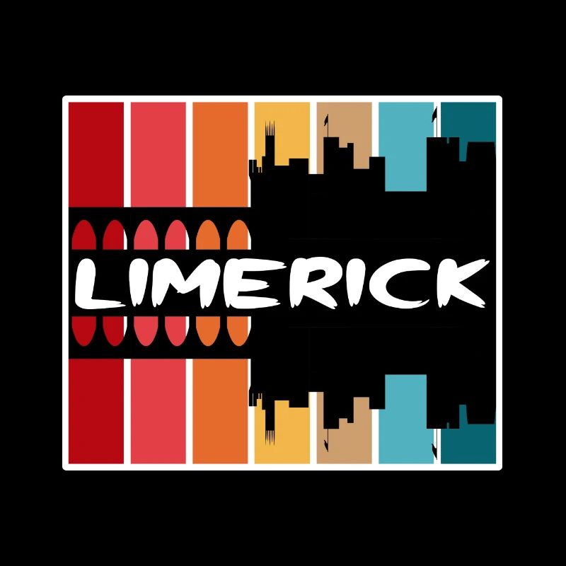 Limerick Irland Skyline Silhouette Reise Souveni