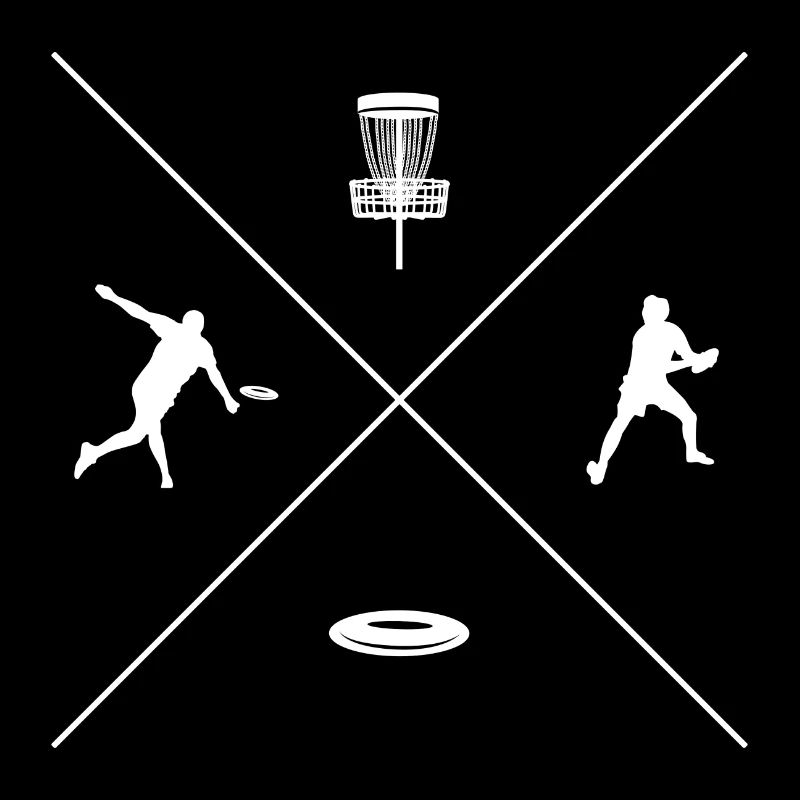 Discgolf Spieler minimalistisch Disc Golf