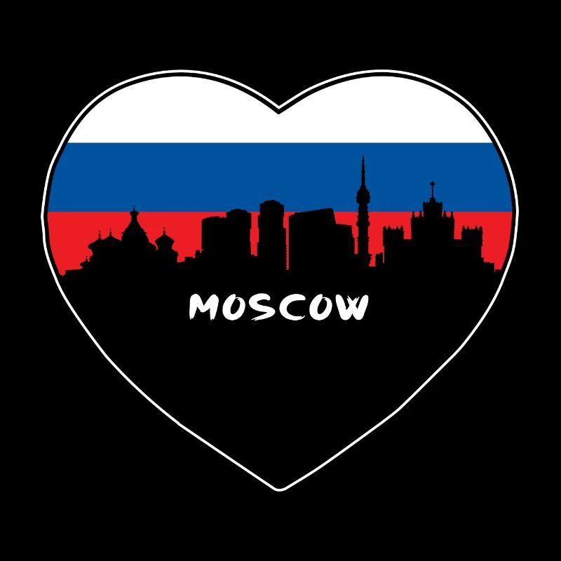 Moscou Russie Drapeau Skyline Voyage Souvenir