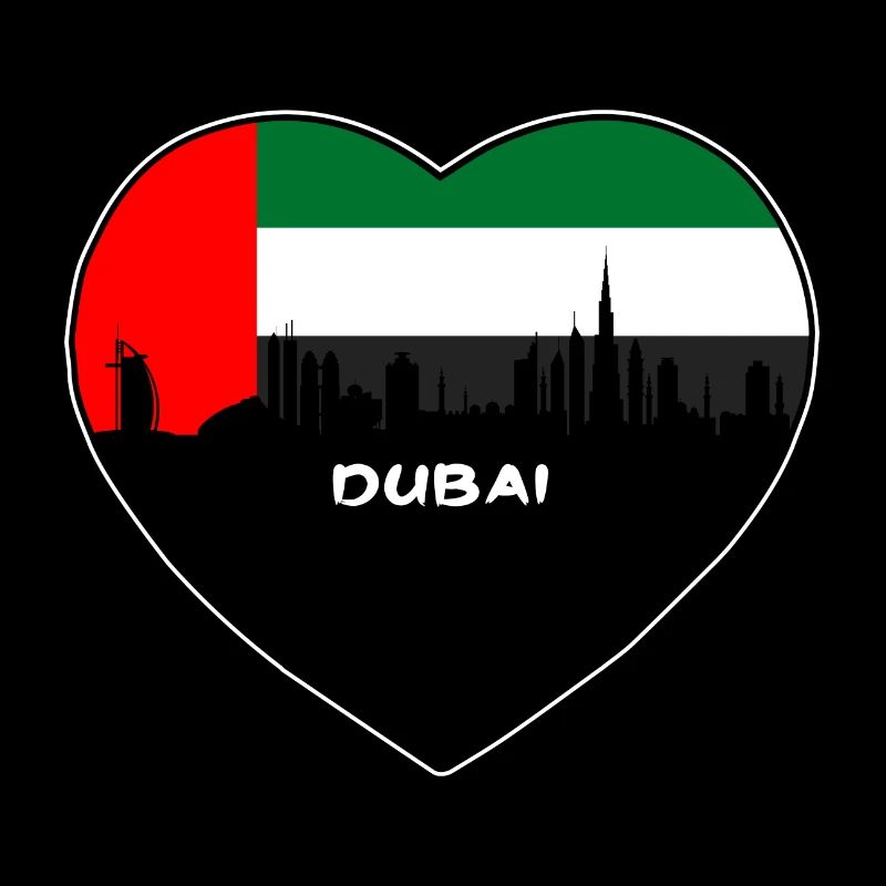 Dubaï Eau Flag Skyline Souvenir de voyage