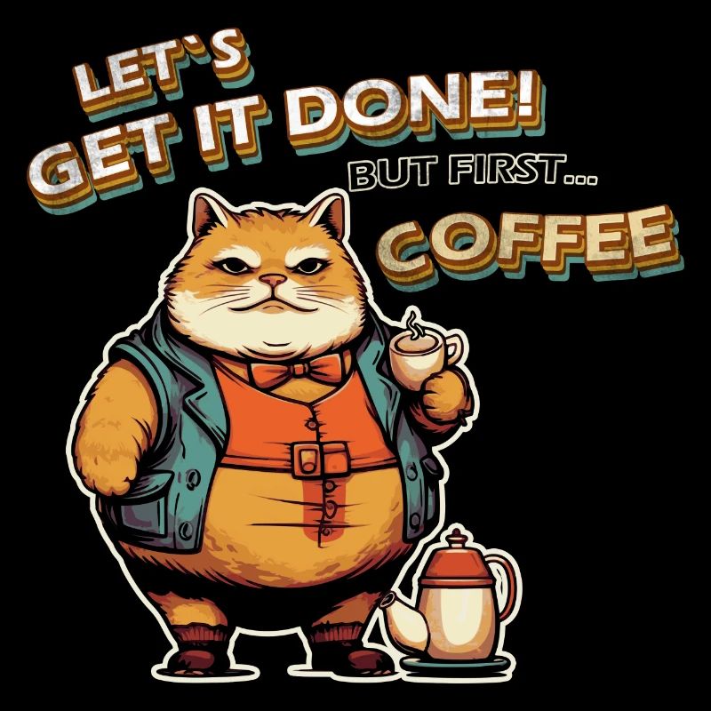 Lets get it done Cat Coffee