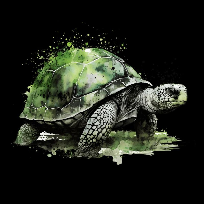 Éclaboussure de tortue dans la nature