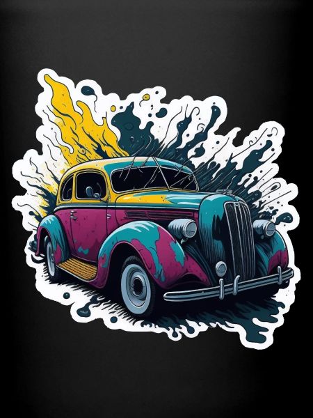 Farbiger Oldtimer Spritzer