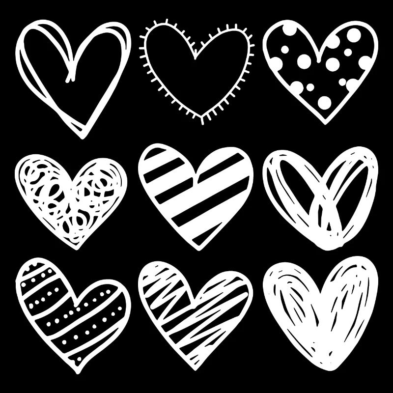 Doodle Herzen Sketchset