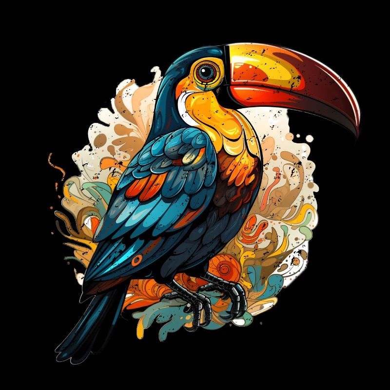 Toucan retro style