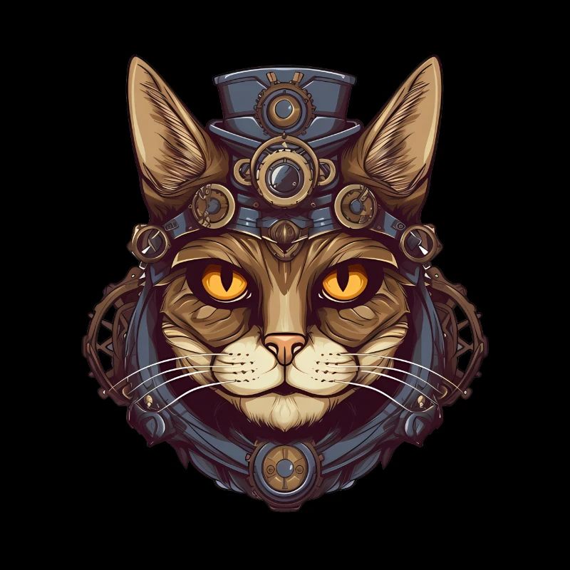 Steampunk Cat Cat Head