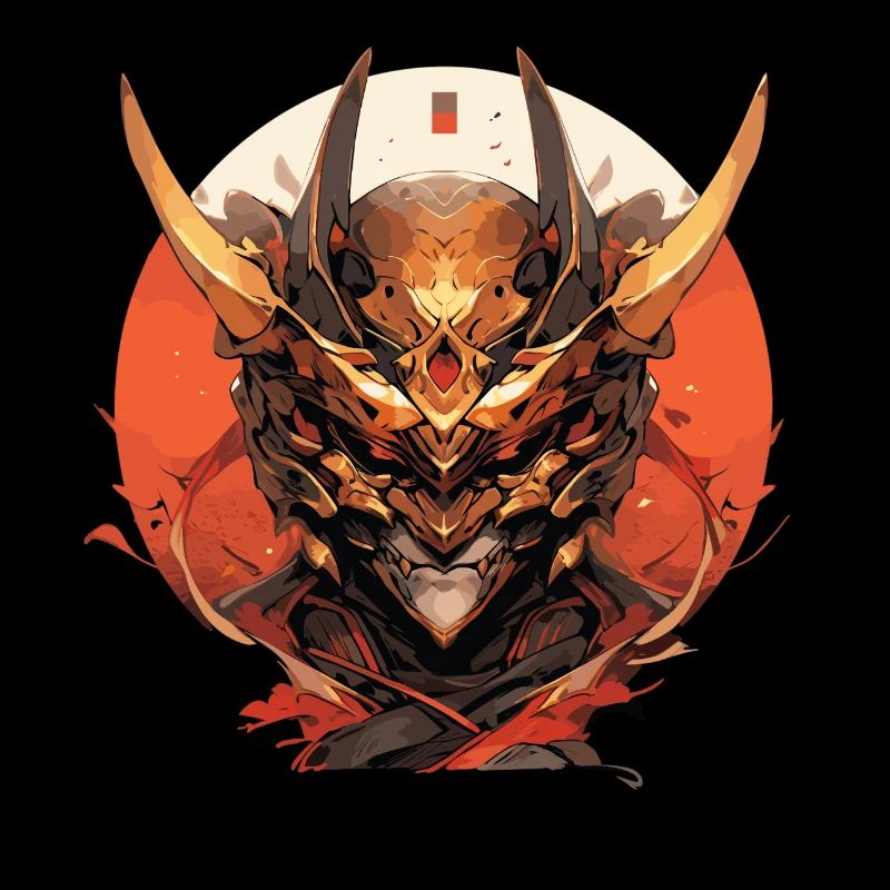 Futuristic Samurai Warrior Stag Tribe