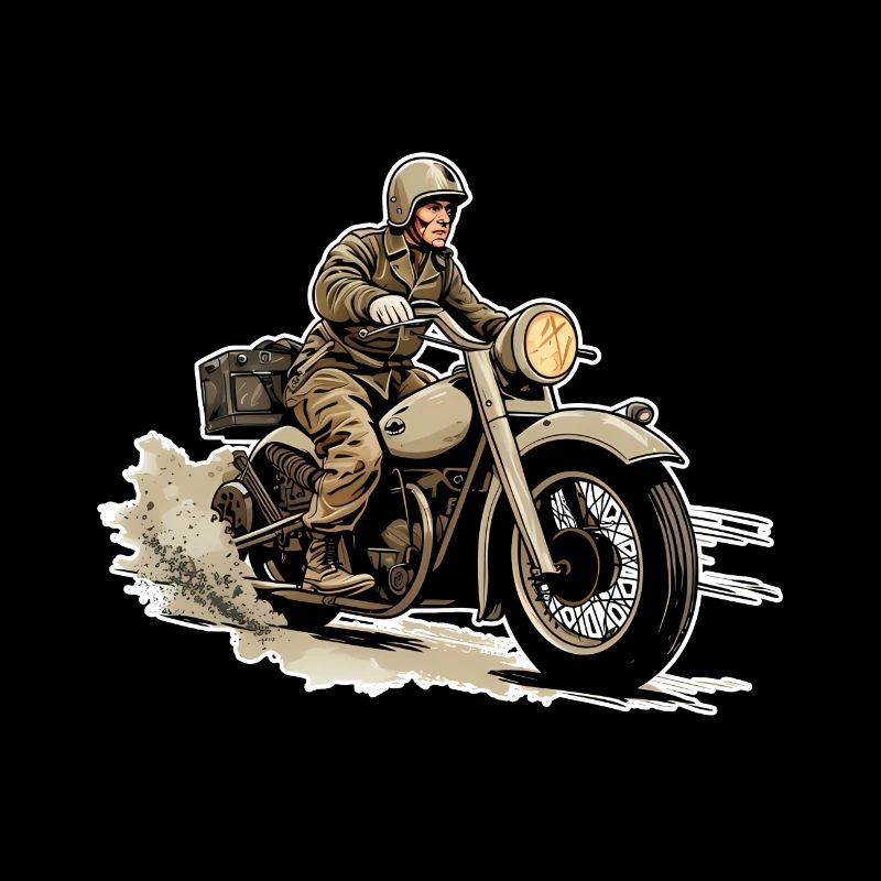 Vintage Motorrad Motorradfahrer