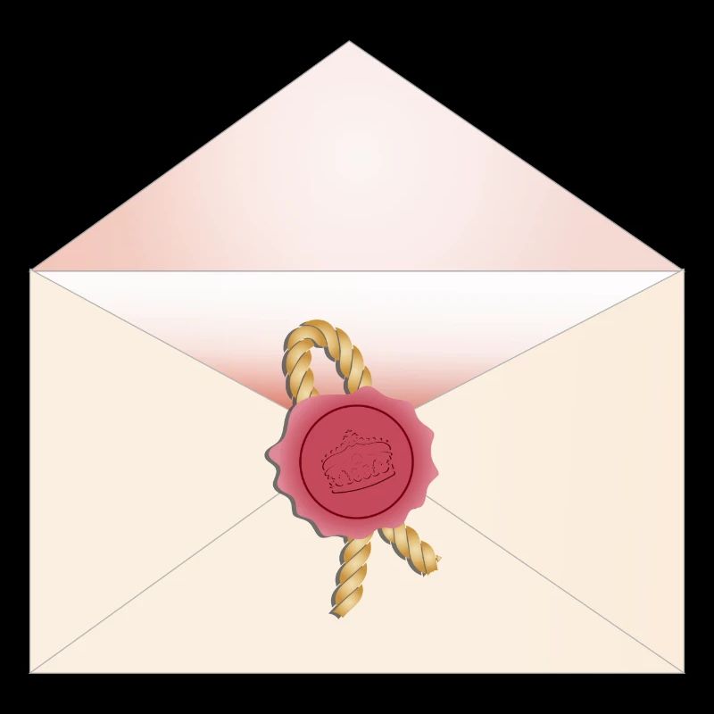 enveloppe ouverte avec sceau