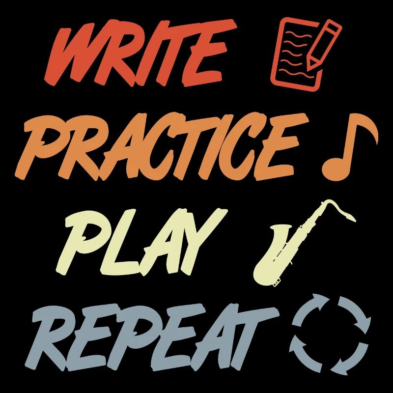 Écrire, Pratiquer, Jouer, Répéter