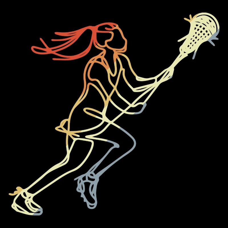 Mädchen Lacrosse Retro Stil