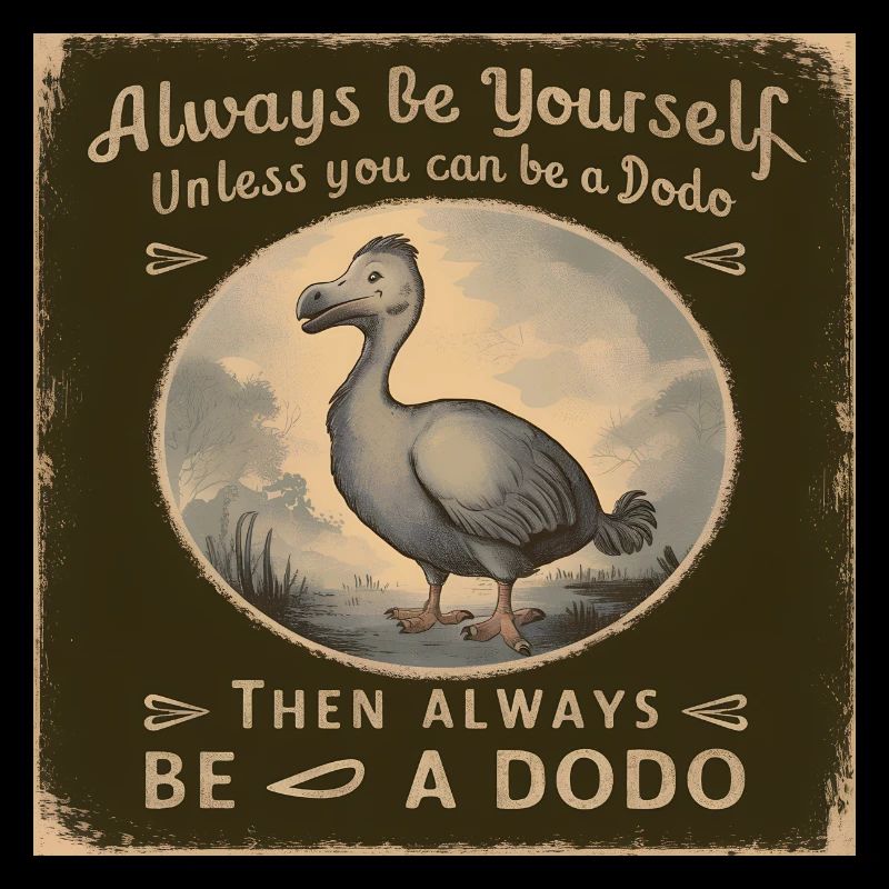 Sei Du selbst oder sei ein Dodo Vintage Design