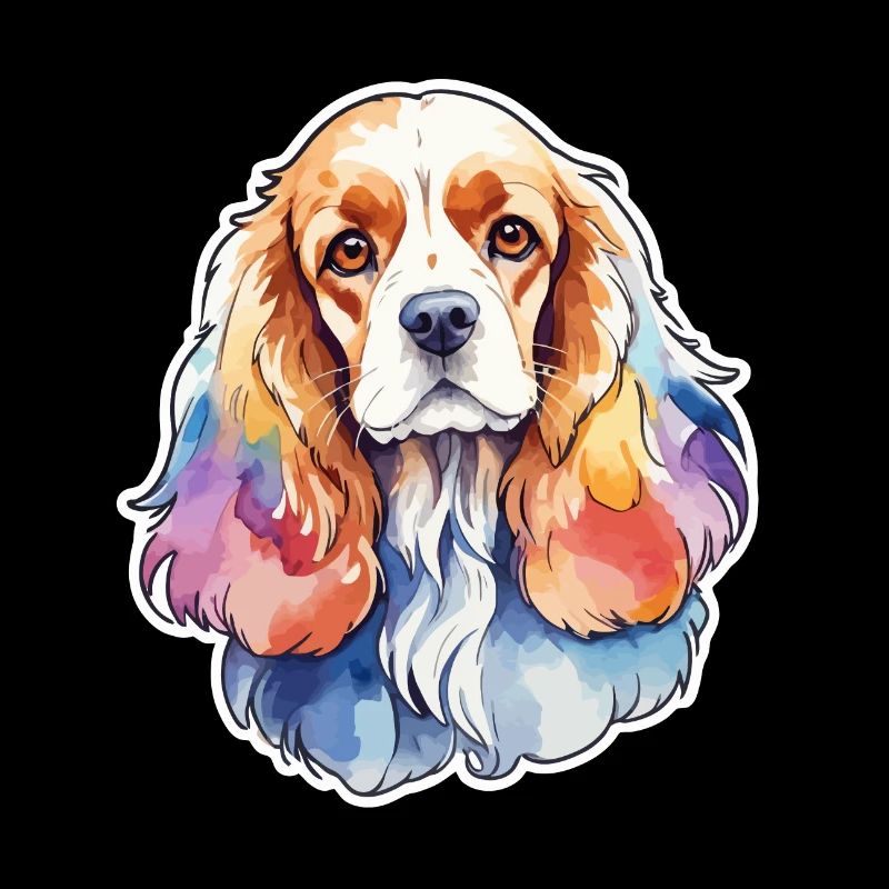American Cocker Spaniel Wasserfarben