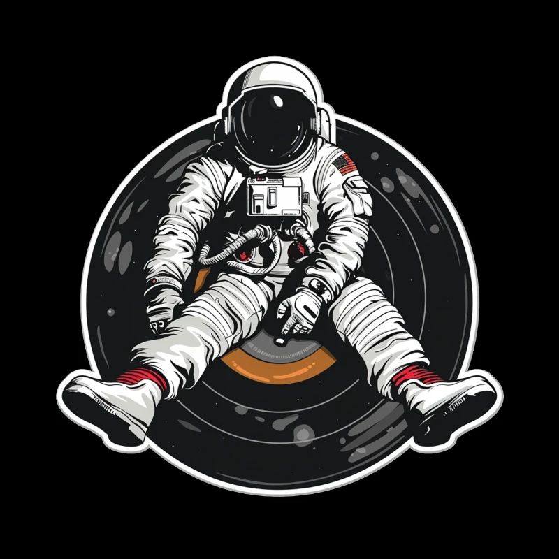 astronaute disque vinyle musique vinyle