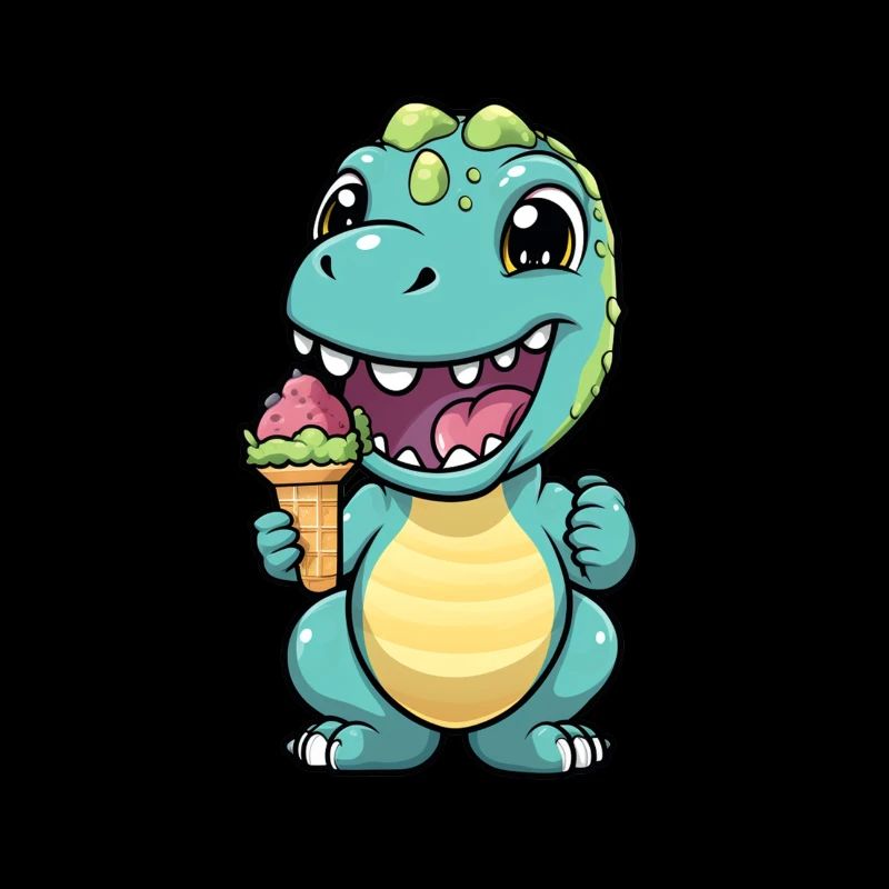 Dino isst Eis