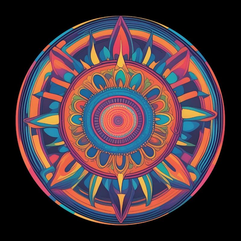 Ein psychedelisches Mandala