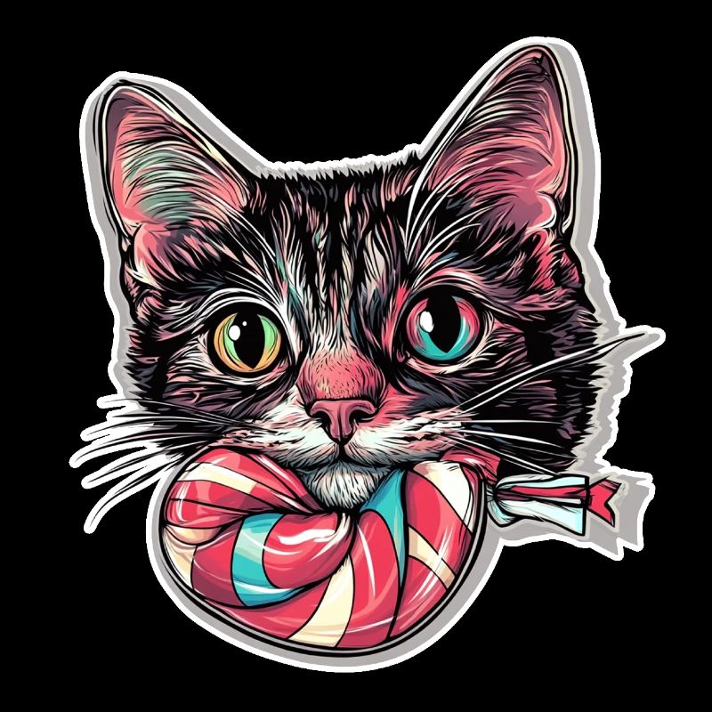 Katze mit Lolli Katzenmama
