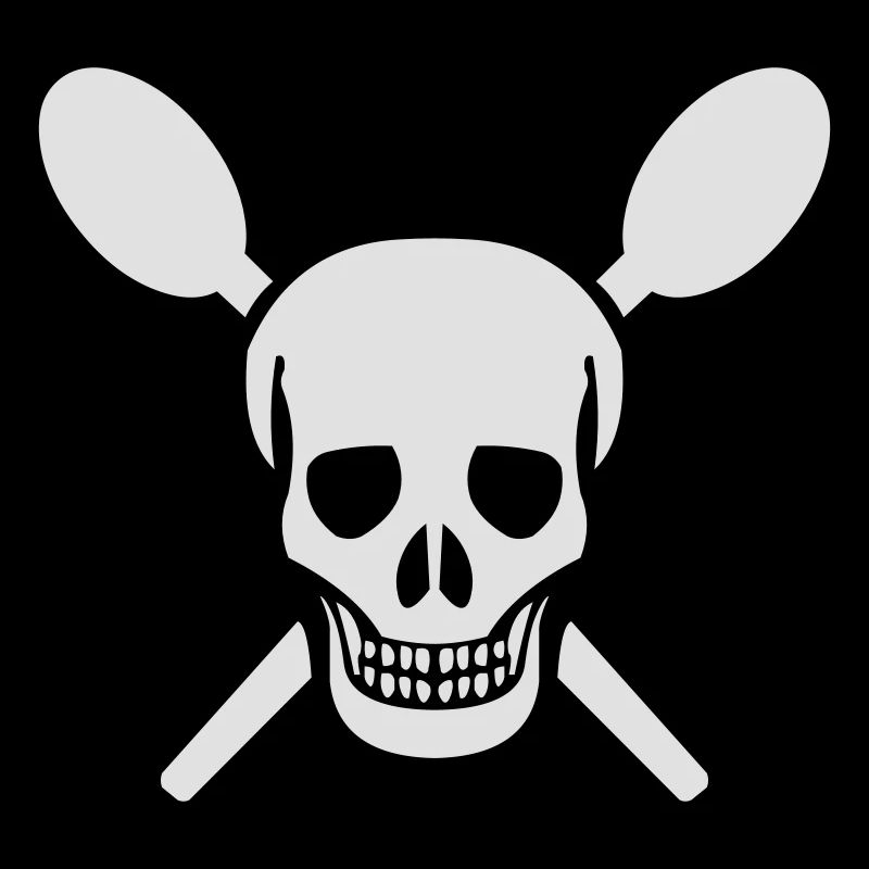 Schädel mit Kochlöffel