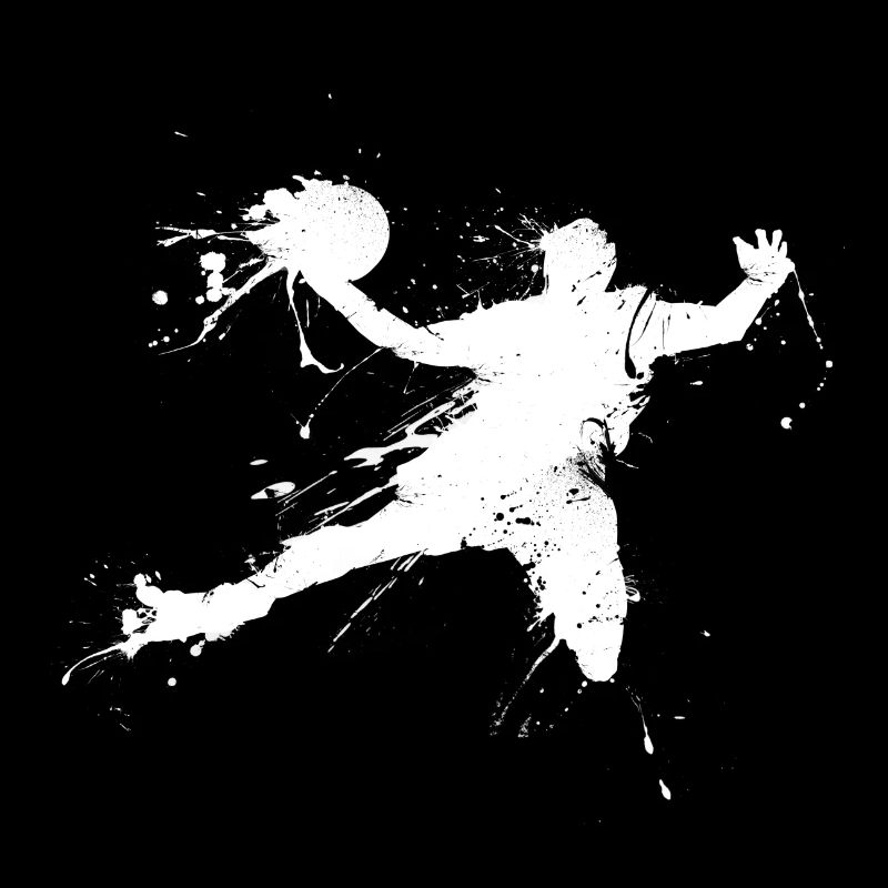 Slam dunking basketball player