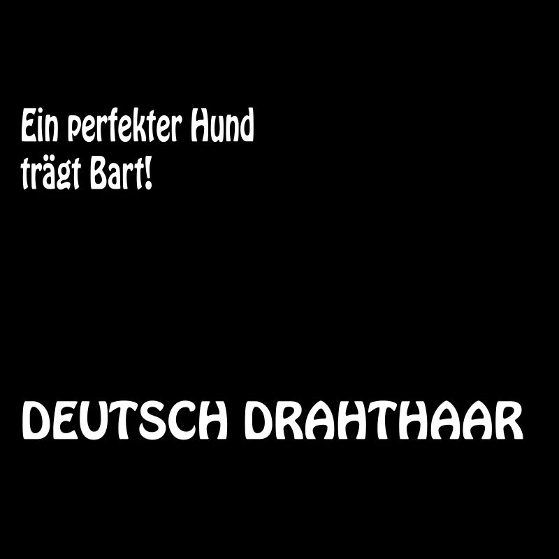 Portrait allemand Drahhaar avec texte