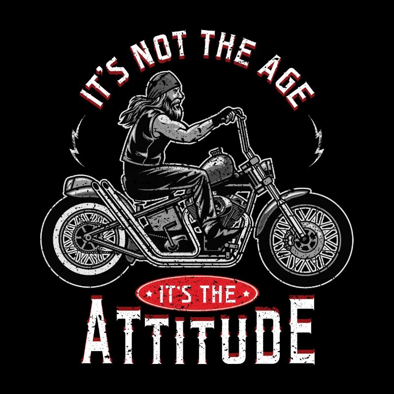 Old Biker Motorradfahrer Motorrad Geschenkidee