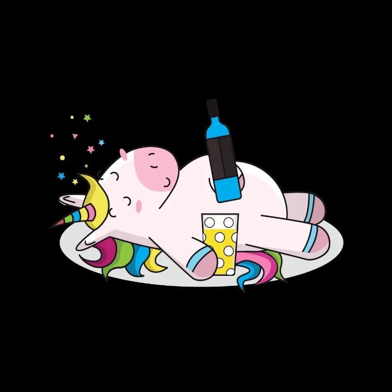 Fun unicorn party with drinks