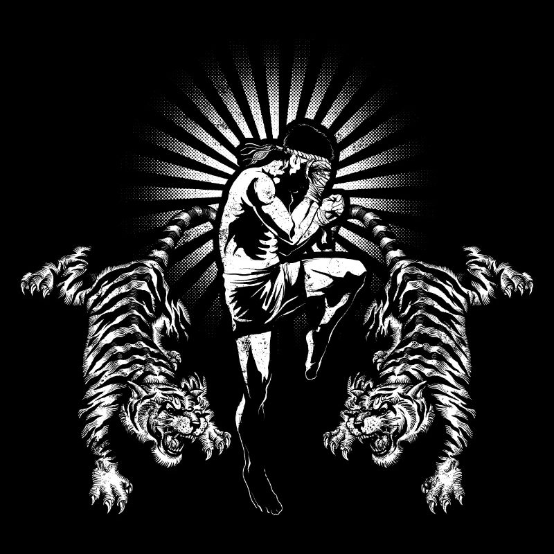Muay Thai Boxer Tiger Power