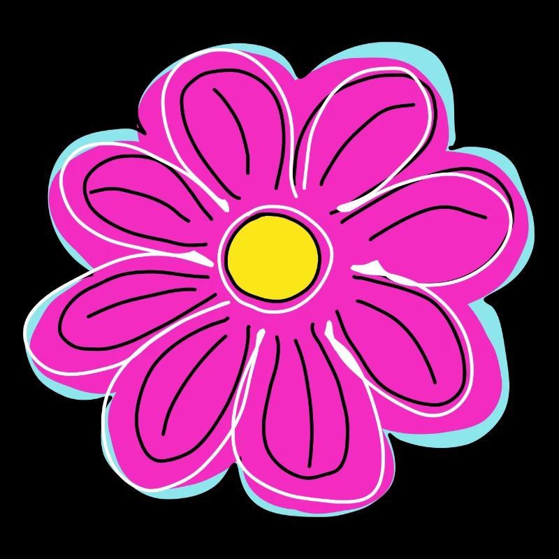 Fleur dessinée - seulement une grande fleur