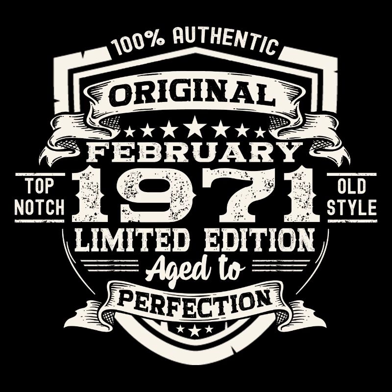 Februar Jahrgang 1971 52. Geburtstag Geschenk Mann
