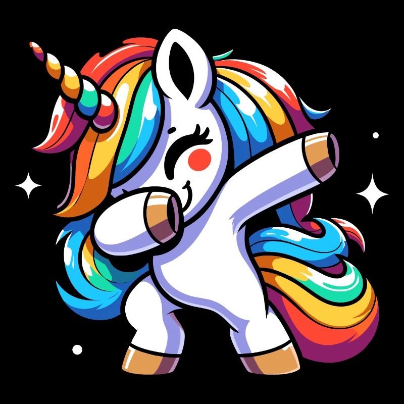 Dabbing Einhorn – Farbenfrohes, Lustiges Design