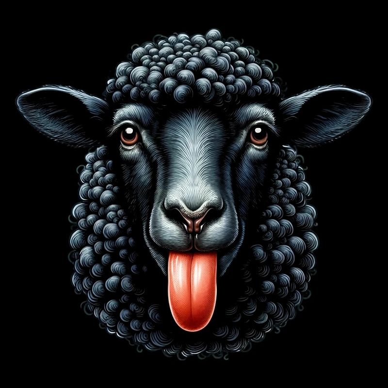 Rebellious family black sheep makes tongue