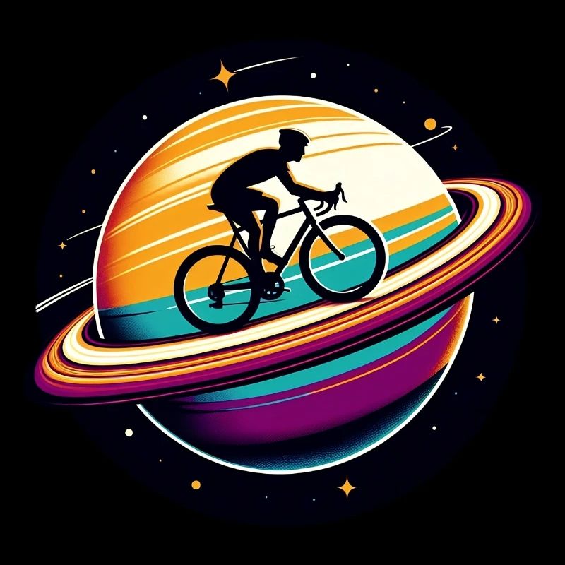 Cyclist on Saturn