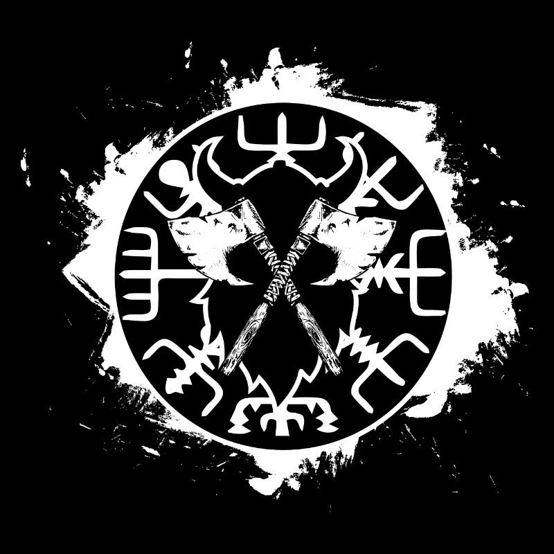 vegvisir compas du nord blanc