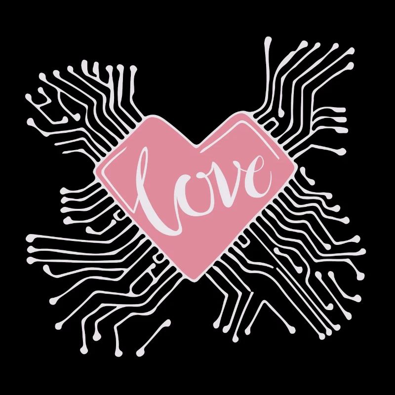 Coeur d'ordinateur de la Saint-Valentin
