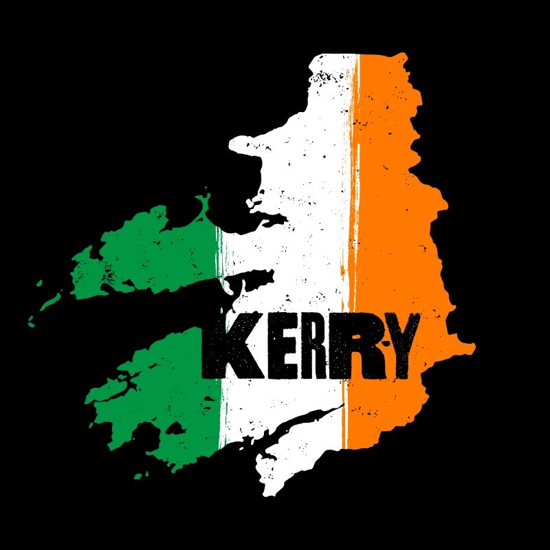 Kerry Ireland Flag | County Outline Map