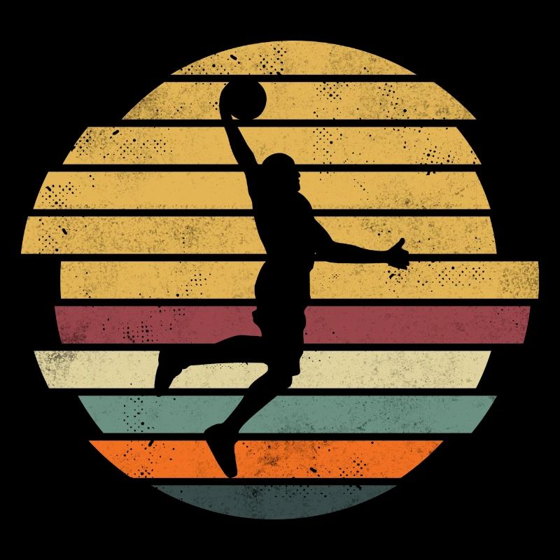 Dunking Basketteur BasketballEr Rétro