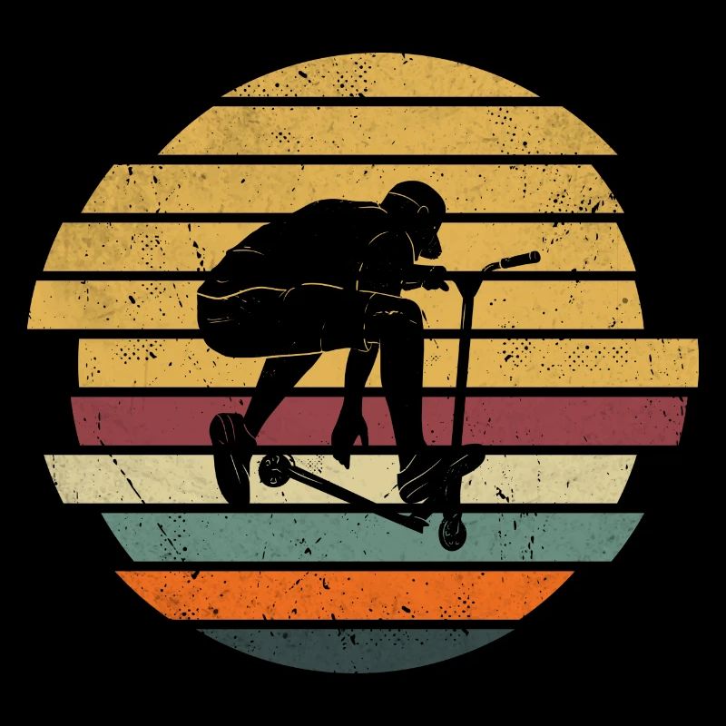 Stunt Scooter Roller Junge Vintage