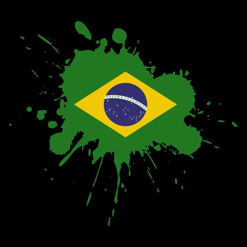 Brasilien Flagge Fleckendesign