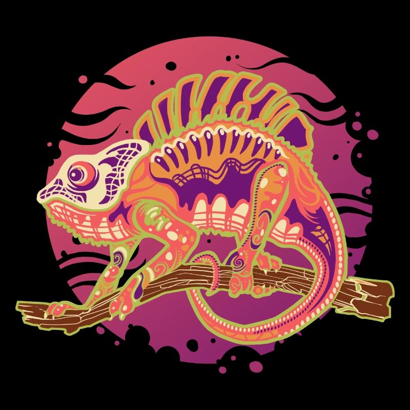 Caméléon PsyPop sur Branche