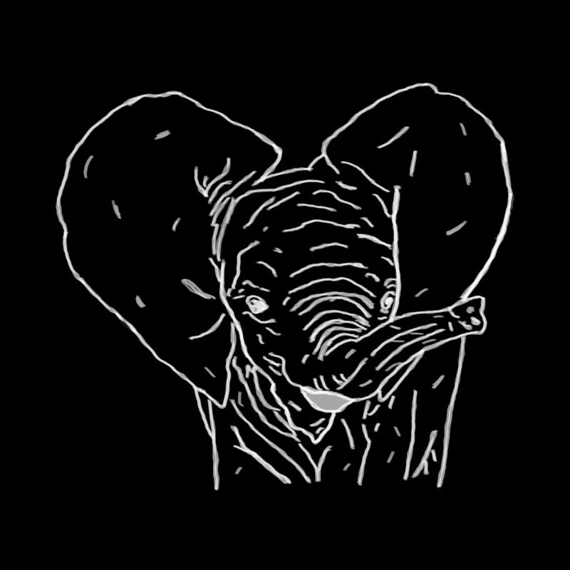 Baby elephant white