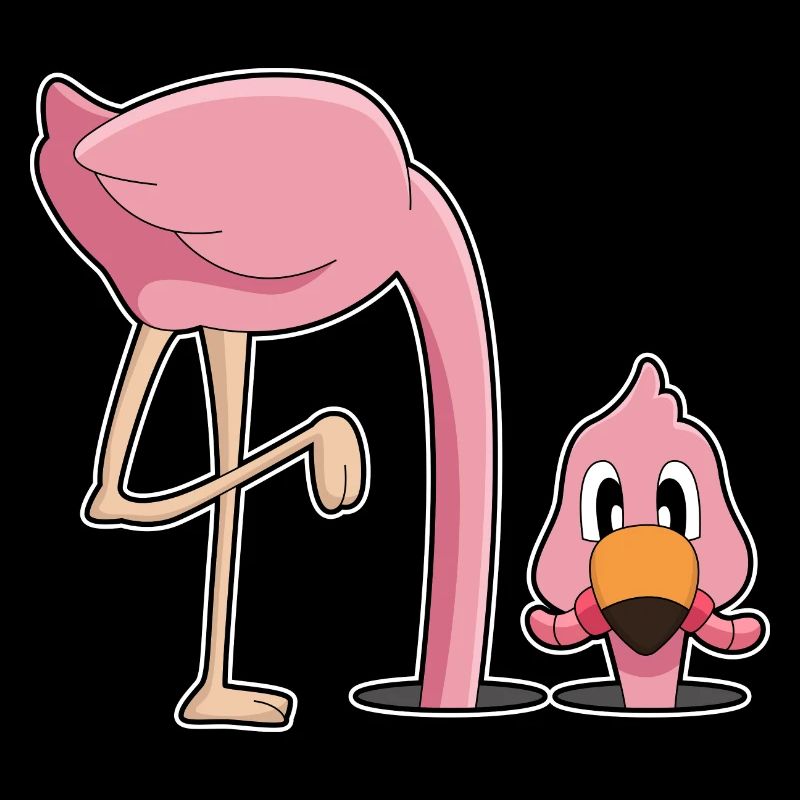 Flamant rose drôle