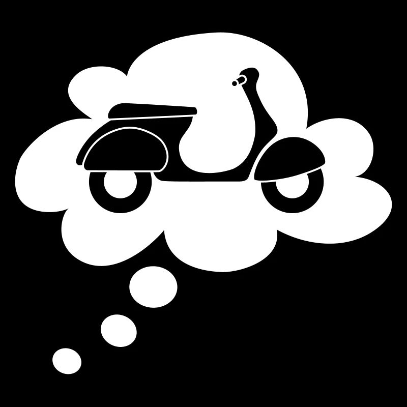 Scooter Holiday Ready Thought Bubble Italy Speech Bubble