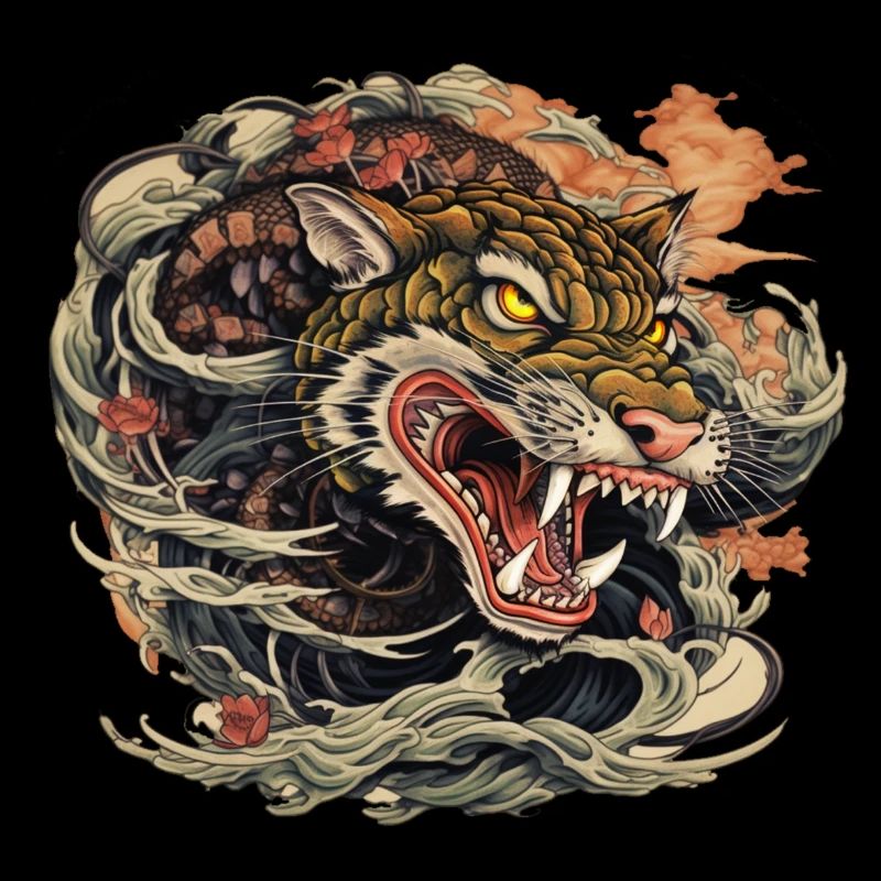 Tigre combattant avec Snake