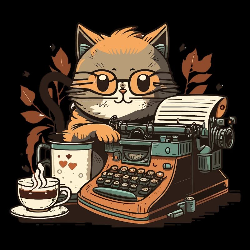 Écrivain de chat smokin