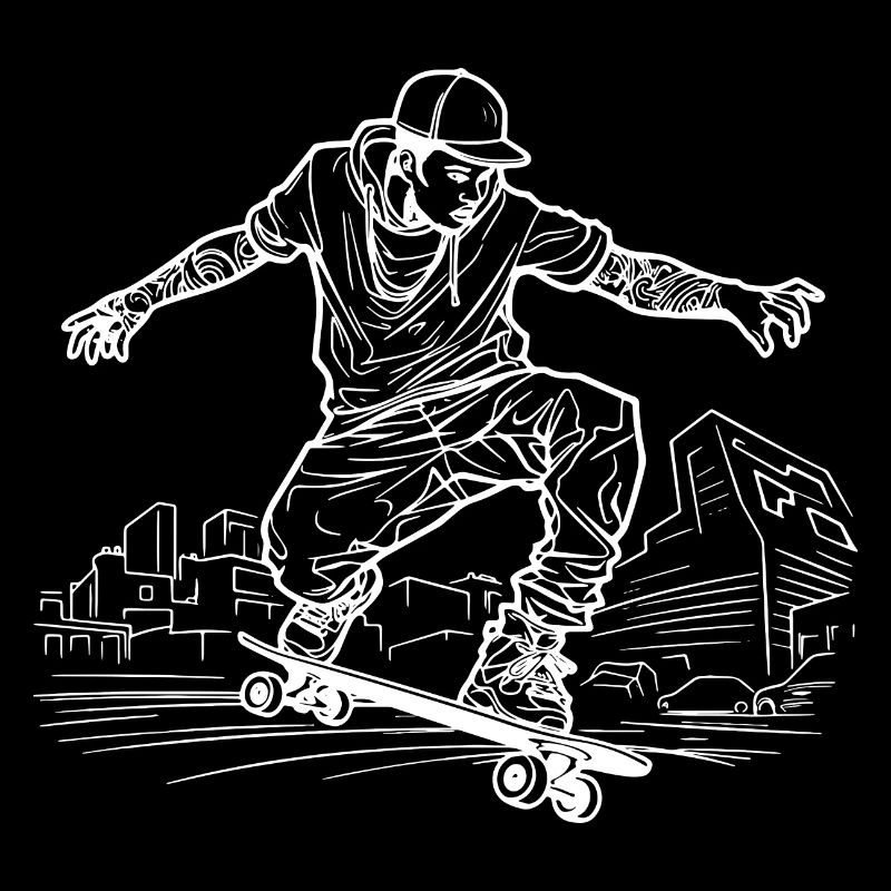 Skateboarder Drawing