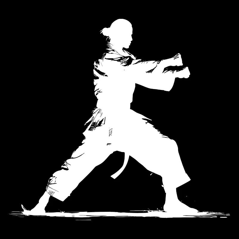 Karate Mädchen Skizze